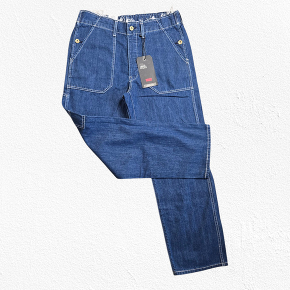 Levi's Loose Utility Straight Leg Workwear Style Medium Wash Baggy Jeans Size 32 - Picture 2 of 14